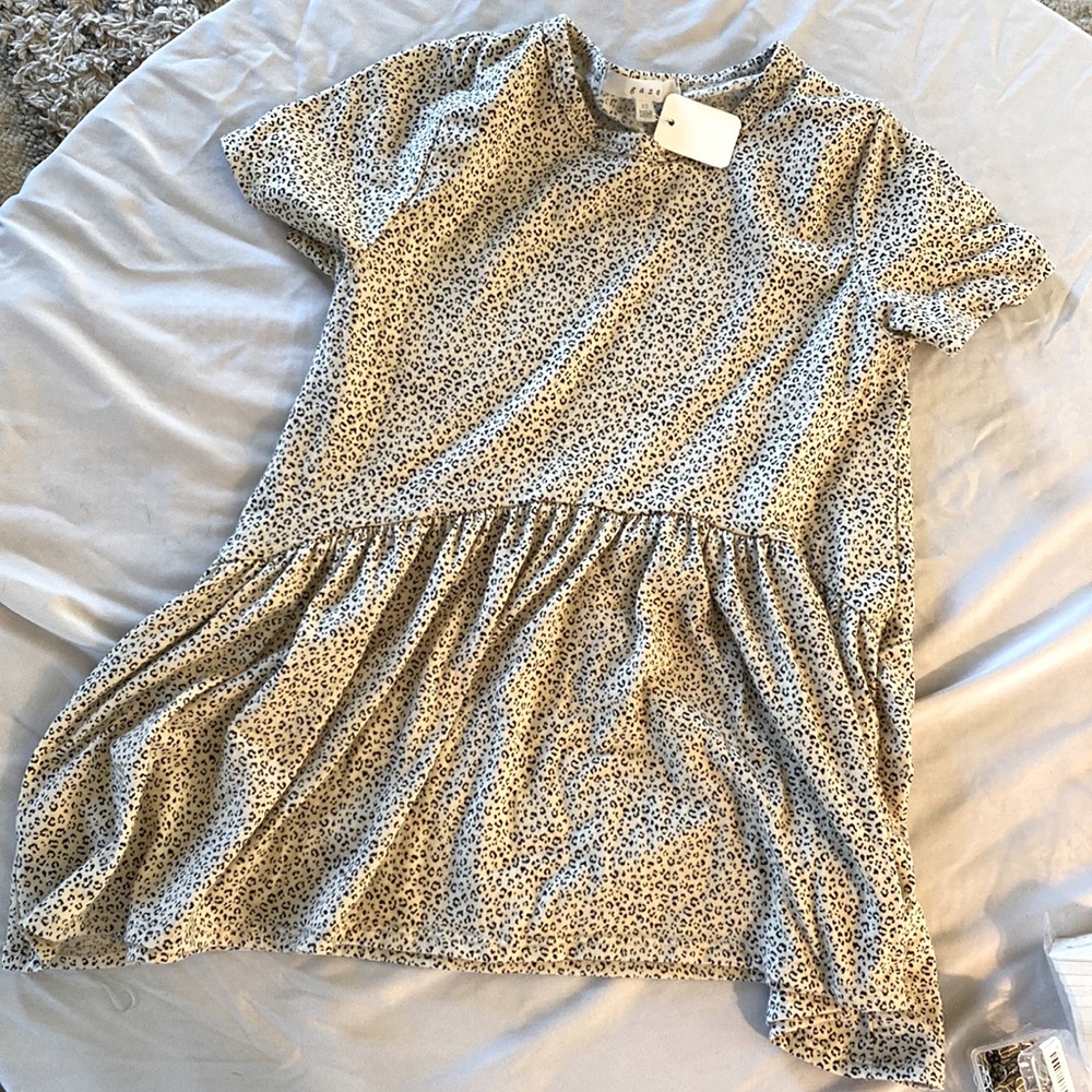 Gaze leopard print flare shirt, size XS